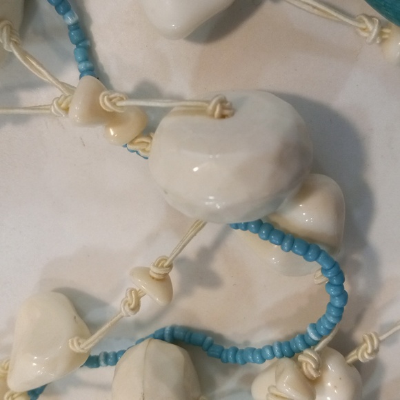 Vintage blue and white multiplayer necklace - Picture 5 of 5